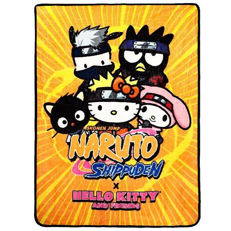 Naruto Shippuden X Hello Kitty And Friends Cloud Throw Blanket