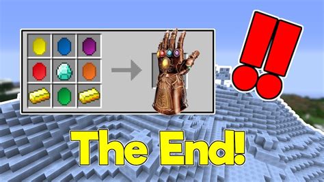 Minecraft Avenger Endgame Thanos Infinity Gauntlet Mod Youtube