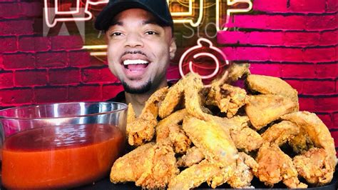 Fried Chicken Wings W Chicagos Mild Saucemukbang Youtube