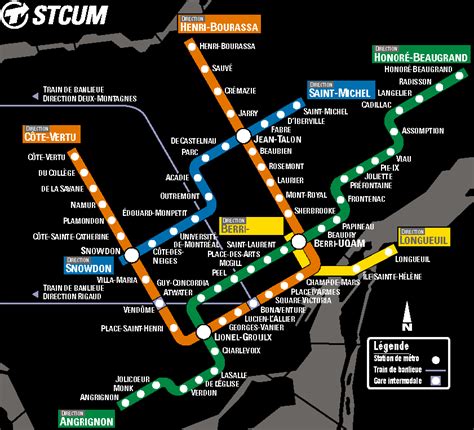 A Handy Montreal Metro Map All The Subway Stops Currently In Operation