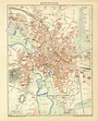 Hannover historischer Stadtplan Karte Lithographie ca. 1910 - Archiv