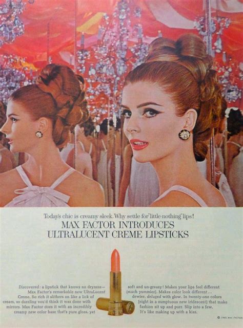 Max Factor Ultralucent Creme Lipsticks Ad 1965 Bellezza