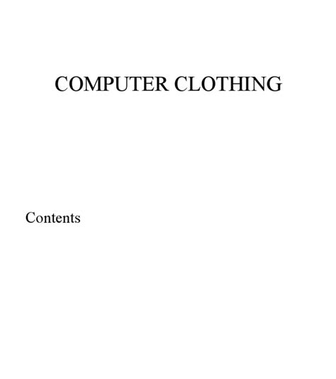 Computer Clothing Pdf