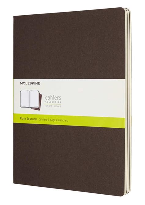 Moleskine Cahier Journals Xl Plain Coffee Brown Moleskine