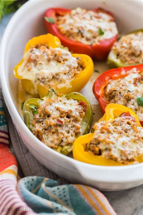 Turkey Stuffed Peppers Meal Prep And Make Ahead Able The Recipe Rebel