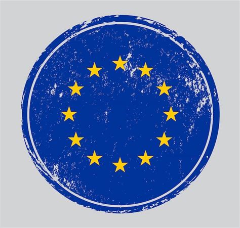 Premium Vector European Union Grunge Flag