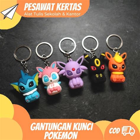 Jual GANTUNGAN KUNCI POKEMON EEVEE EVOLUTION GANTUNGAN KUNCI EEVEE