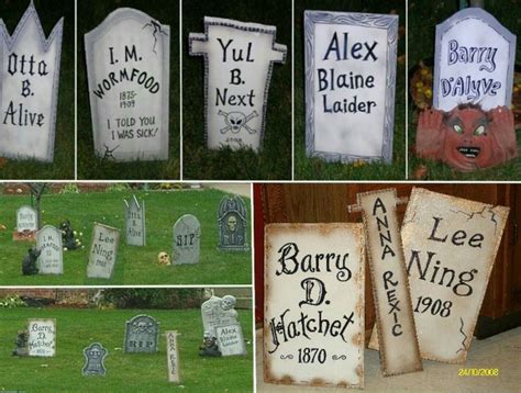 Pin By Deborah Bedard On Project Graveyard Halloween Gravestones Diy