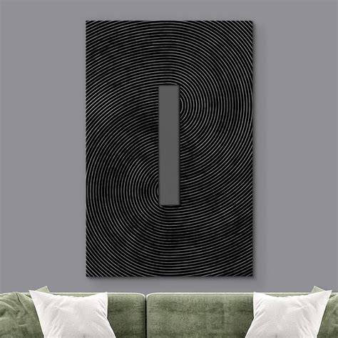 Pixonsign Canvas Wall Art Geometric Gray Black Color Field Collage