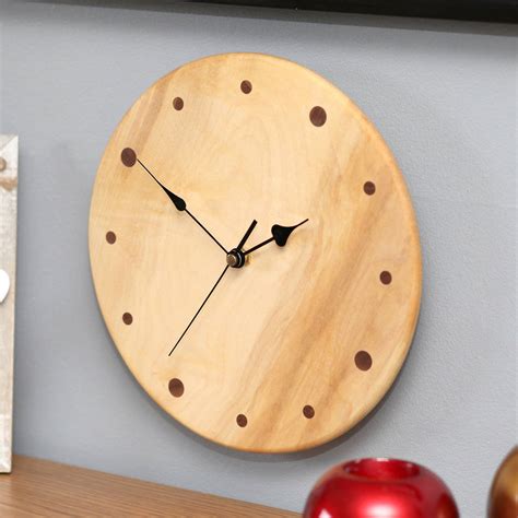 Handmade Wood Wall Clock By Red Berry Apple