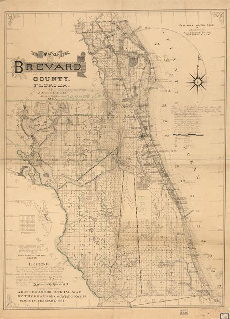 Map Of Brevard County Florida Library Of Congress