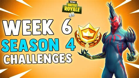 There's still time to complete the season 3 challenges, like the fortnite week 10 challenges. FORTNITE SEASON 4 WEEK 6 CHALLENGES - Fortnite Battle ...