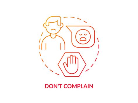 Do Not Complain Red Gradient Concept Icon By Bsd Studio ~ Epicpxls