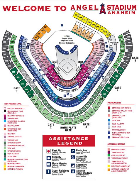 Angel Stadium Seat Chart