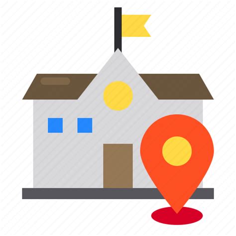 Location Locations Map Pin School Icon Download On Iconfinder
