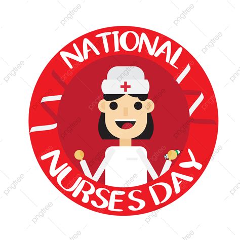 National Nurses Day Clipart Vector Happy National Nurses Day With Flat