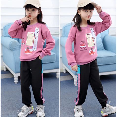 Girls 10 12 Years Clothing Sports Suits Children Kids Suit Girl 10