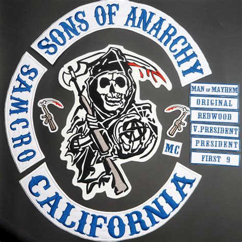 2015 Original Son Of Jacket Back Embroidered Anarchy Patch Motorcycle