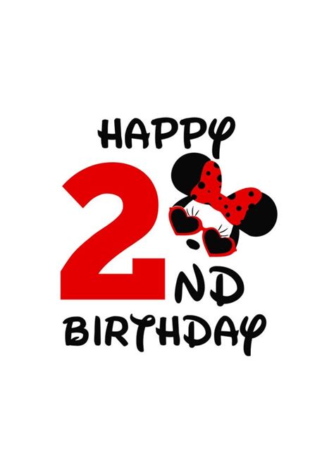 Minnie Mouse 2nd Birthday Girl Svg Birthday Girl Svg Svg Etsy