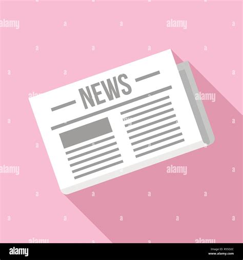 Newspaper Icon Flat Illustration Of Newspaper Vector Icon For Web
