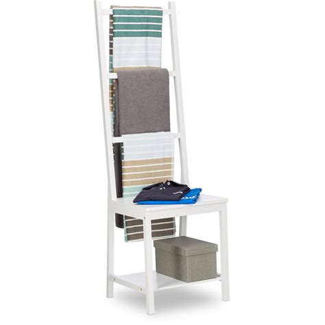 Amazing gallery of interior design and decorating ideas of bathroom chair in bathrooms by elite interior designers. Relaxdays Towel Holder, Clothes Stand, Towel Rack, Valet ...