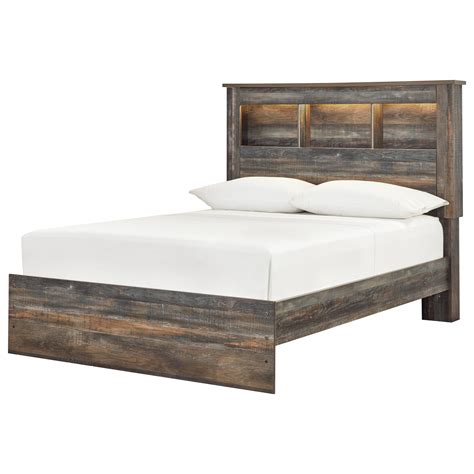 Signature Design By Ashley Drystan Rustic Queen Bookcase Bed Godby