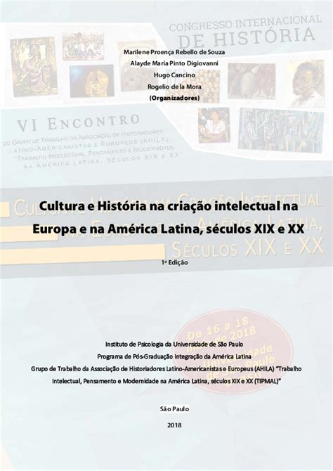 Pdf Cultura E História Na Criação Intelectual Na Europa E Na América