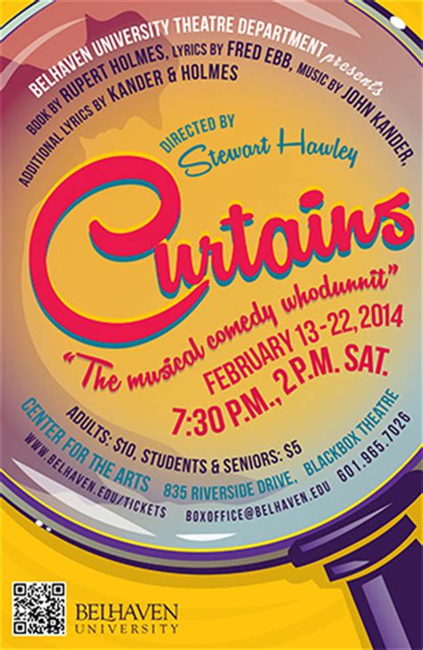 All artwork complies with mti's. Curtains - A Musical Debuts at Belhaven University