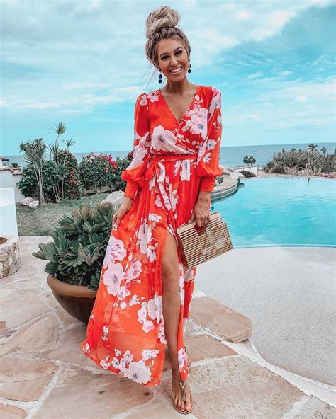 The Prettiest Coral Maxi Dress For Cabo Day One Cabo Is So Gorgeous