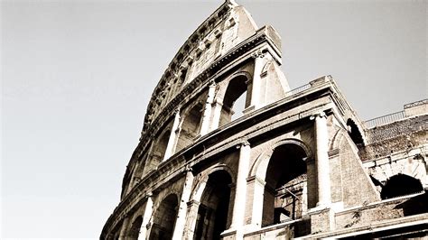 Download Wallpaper 1920x1080 Colosseum Rome Italy Black White Old