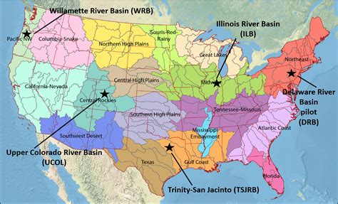Iws Basins Delaware River Upper Colorado And Illinois River Us