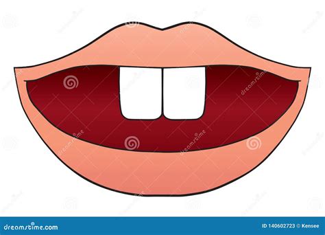 Open Mouth With Missing Teeth Vector Illustration