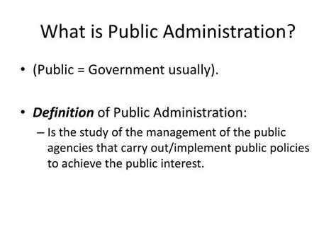 Ppt Chapter One Introduction To Public Administration Powerpoint