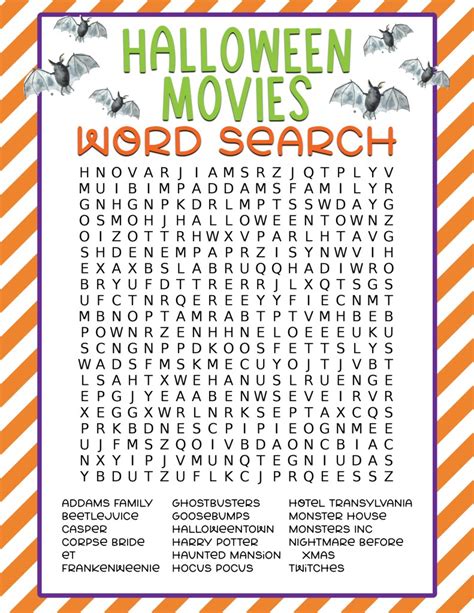 Free Printable Halloween Word Search Pineapple Paper Co