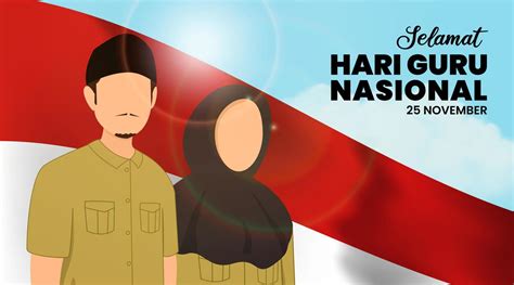 Selamat Hari Guru Nasional Or Happy Indonesia Teachers Day Background