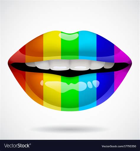 Rainbow Lips Royalty Free Vector Image Vectorstock