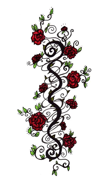 Pin By April Adkison On Tattoo You Thorn Tattoo Rose Vine Tattoos