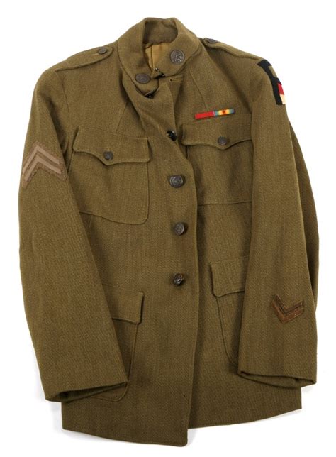 Sold Price Wwi Us 1st Army Artillery Corporal Tunic Uniform March 1