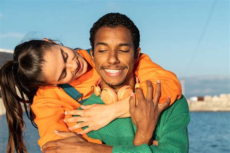 portrait of happy friends having fun outdoors stock image everypixel