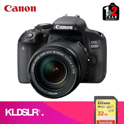Best price guarantee (check prices across power retailers. Canon 800D DSLR with 18-135mm Lens (Canon Malaysia) (FREE ...
