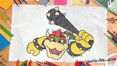 How To Draw Bowser From Super Mario My How To Draw