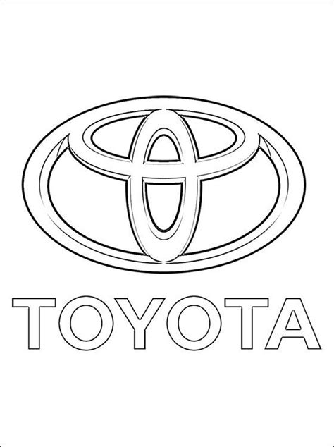 Dibujo De Logo Toyota Para Colorear Dibujos Para Colorear Toyota Logo