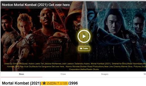 Hiroyuki sanada, jessica mcnamee, joe taslim and others. Nonton Film Mortal Kombat Sub Indo : Nonton Mortal Kombat 2021 Sub Indo Download Lk21 Full Movie ...