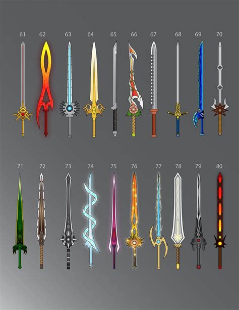 100 Swords 61 80 By Lucienvox On Deviantart Ninja Weapons Anime