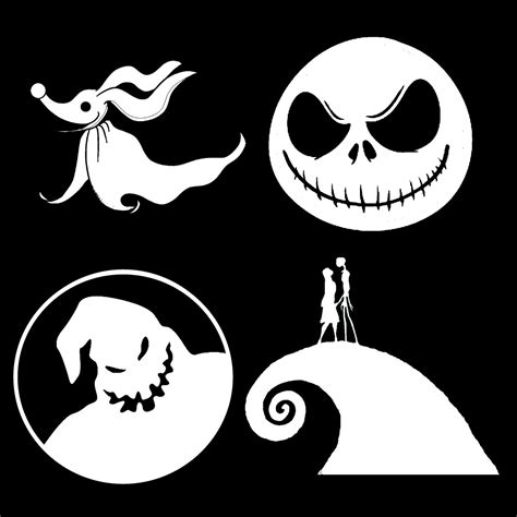 Nightmare Before Christmas Vinyl Decals Set Of 4 Stickers