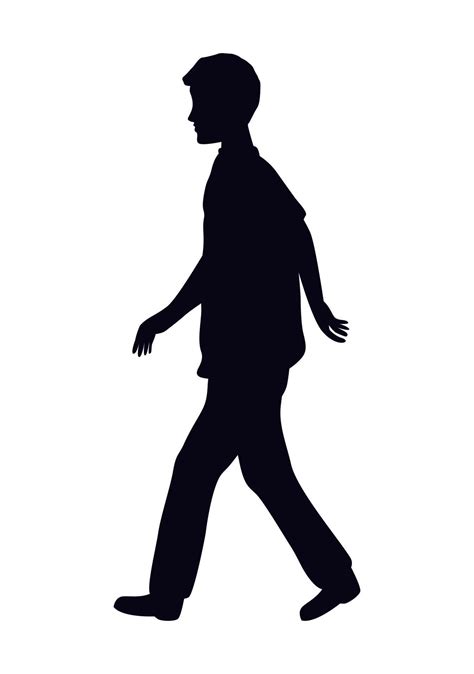 Young Boy Walking Silhouette 14177080 Vector Art At Vecteezy