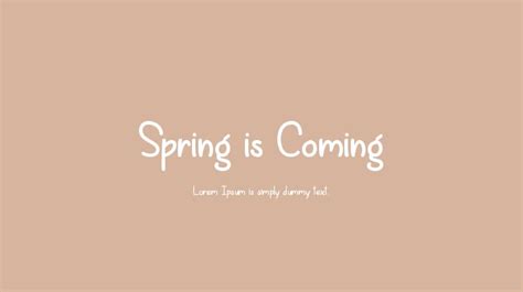 Spring Is Coming Font Download Free For Desktop And Webfont