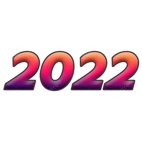 Gambar 2022 Happy New Year Gradient Clipart Transparent Png 2022 2022