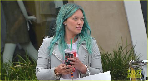 Hilary Duff Debuts New Turquoise Blue Hair Color Photos Photo 3328829 Hilary Duff Poll