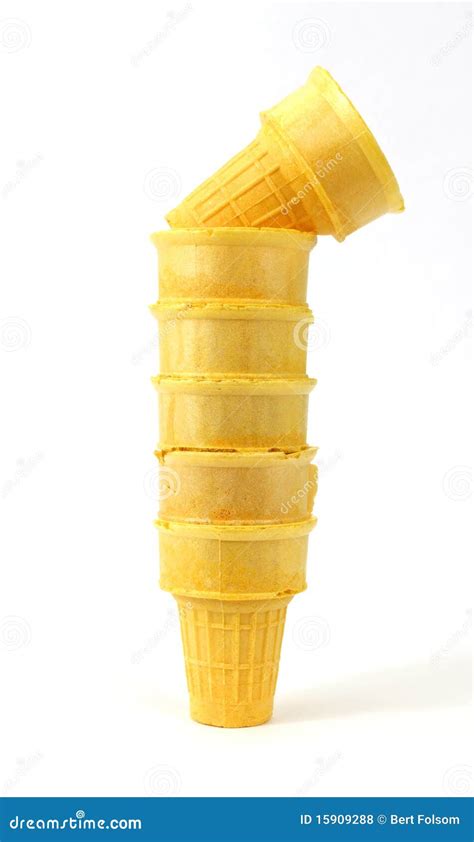 Stack Of Ice Cream Cones Royalty Free Stock Photos Image 15909288